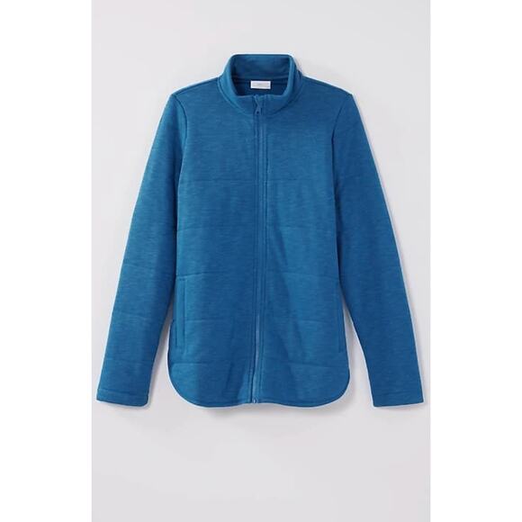 J. JILL Fit Quilted Knit Jacket Full Zip Imperial Blue Plus Size 3X {123} - Picture 4 of 10